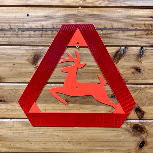 Deer Slow Moving Vehicle Sign