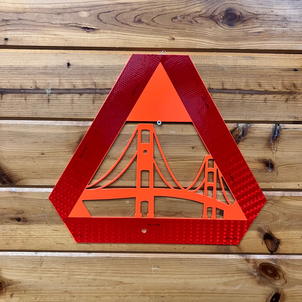 Mackinac Bridge Slow Moving Vehicle Sign (No Year) – Mastodon Metal Works