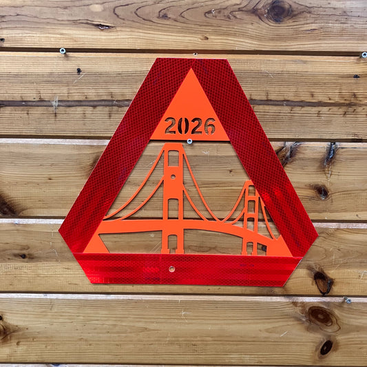 Mackinac Bridge Slow Moving Vehicle Sign 2026